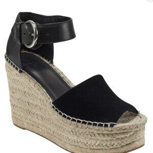 Marc Fisher Black Wedge Sandals
